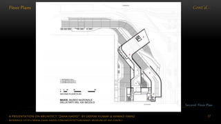 A PRESENTATION ON ARCHITECT “ZAHA HADID” BY DEEPAK KUMAR & AHMAD FARAZ 37
Cont’d…Floor Plans
Second Floor Plan
REFERENCE: HTTP://WWW.ZAHA-HADID.COM/ARCHITECTURE/MAXII-MUSEUM-OF-XXI-CENTR /
 
