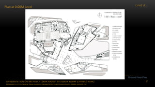 A PRESENTATION ON ARCHITECT “ZAHA HADID” BY DEEPAK KUMAR & AHMAD FARAZ 57
Cont’d…
Plan at 0.00M Level
Ground Floor Plan
REFERENCE: HTTP://WWW.ZAHA-HADID.COM/ARCHITECTURE/GUANGZHOU-OPERA-HOUSE-13/
 