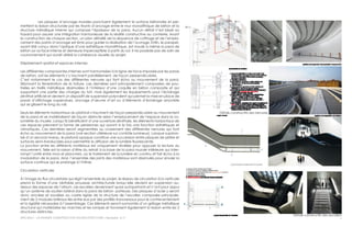 ARC-6021 - LA PENSÉE CONSTRUCTIVE EN ARCHITECTURE | Semestre A-11
Les plaques d’ancrage murales ponctuent également la surface bétonnée et per-
mettent la liaison structurale par les tirants d’ancrage entre le mur monolithique de béton et la
structure métallique interne qui compose l’épaisseur de la paroi. Aucun détail n’est laissé au
hasard pour assurer une intégration harmonieuse de la réalité constructive au contexte. Avant
la construction de chaque section, un plan détaillé de la séquence de coffrage et de l’empla-
cement des points d’ancrage est émis pour guider la réalisation de l’ouvrage. Enfin, le parapet,
ayant été conçu dans l’optique d’une esthétique monolithique, est moulé à même la paroi de
béton sur sa face interne et demeure imperceptible à partir du sol. Il ne possède pas de solin de
couronnement qui aurait altéré la cohérence visuelle du projet.
Déploiement spatial et espaces internes
Les différentes composantes internes sont harmonisées à la ligne de force imposée par les parois
de béton, soit les éléments s’y inscrivent parallèlement, de façon perpendiculaire.
C’est notamment le cas des différentes nervures qui font écho au mouvement de la paroi.
Sillonnant la fenestration de la toiture, ces dernières sont principalement composées de pou-
trelles en treillis métallique dissimulées à l’intérieur d’une coquille en béton composite et qui
supportent une partie des charges du toit, mais également les équipements pour l’éclairage
zénithal artificiel et devient un dispositif de suspension polyvalent qui permet la mise en place de
parois d’affichage suspendues, ancrage d’œuvre d’art ou d’éléments d’éclairage amovible
qui se glissent le long du rail.
Seuls les éléments horizontaux du plafond s’inscrivent de façon perpendiculaire au mouvement
de la paroi et se matérialisent de façon distincte selon l’emplacement de l’espace dans la vo-
lumétrie du musée. Lorsqu’ils bénéficient d’une ouverture zénithale, les éléments horizontaux de
ces espaces prennent la forme de persiennes qui auront à la fois une fonction esthétiques et
climatiques. Ces dernières seront segmentées au croisement des différentes nervures qui font
écho au mouvement de la paroi (voir section ultérieure sur contrôle lumineux). Lorsque surplom-
bé d’un second niveau, le plafond opaque constitue une succession entre plaques de plâtre et
surfaces semi-translucides pour permettre la diffusion de la lumière fluorescente.
La jonction entre les différents matériaux est uniquement révélée pour appuyer la lecture du
mouvement. Telle est la raison d’être du retrait à la base de la paroi murale intérieure qui inter-
rompt l’unité entre murs et planchers, où le traitement de la lumière en continu et fait écho à la
modulation de la paroi. Ainsi, l’ensemble des joints des matériaux sont dissimulés pour simuler la
surface continue qui se prolonge à l’infinie.
Circulation verticale
À l’image du flux circulatoire qui régit l’ensemble du projet, le réseau de circulation à la verticale
prend la forme d’une véritable prouesse architecturale lorsqu’elle devient en suspension au-
dessus des espaces de l’atrium. Les escaliers deviennent quasi autoportants et n’ont pour appui
qu’un système de soutien latéral dans la paroi de béton porteuse. Des plaques d’acier y seront
donc ancrées et soudées au cadre rigide de la structure de l’escalier, composée principale-
ment de 2 modules latéraux liés entre eux par des profilés transversaux pour le contreventement
et la rigidité nécessaire à l’assemblage. Ces éléments seront surmontés d’un grillage métallique
structural qui matérialise les marches et les rampes et favorisent également la liaison entre les 2
structures distinctes.
9
Détails constructifs des escaliers
Détails constructifs des nervures
 