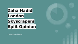 Zaha Hadid
London
Skyscrapers
Split Opinion
Laurence Grigorov
 