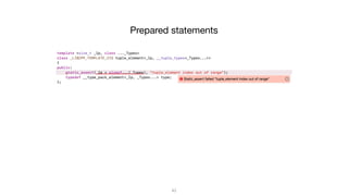 43
Prepared statements
 