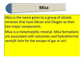 Mica and its various types | PPT