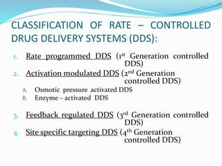Zahid enzyme activated and osmotic pressure activated drug delivery | PPTX