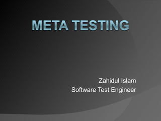 Zahidul Islam Software Test Engineer 