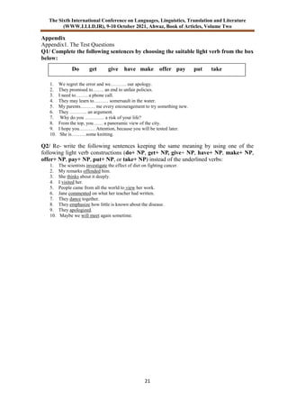 Investigating the Difficulties Faced by Iraqi EFL Learners in Using ...