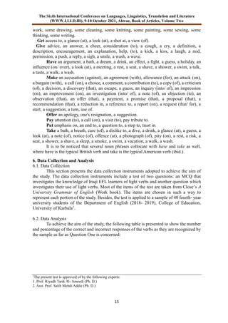 Investigating the Difficulties Faced by Iraqi EFL Learners in Using ...