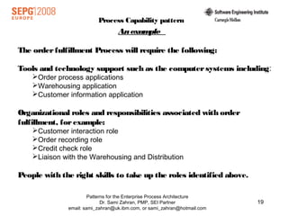 Patterns for the Enterprise Process Architecture | PPT
