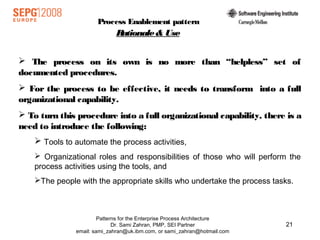 Patterns for the Enterprise Process Architecture | PPT