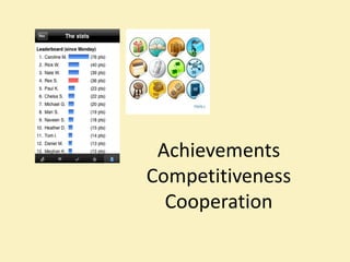 Achievements
Competitiveness
  Cooperation
 