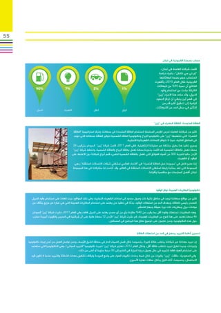 ‫55‬



                                                                                                                             ‫حساب بصمتنا الكربونية في لبنان‬

                                                                                                                           ‫قامت شركتنا العاملة في لبنان،‬
                                                                                                                         ‫“إم تي سي تاتش”، باجراء دراسة‬
                                                                                                                          ‫الحتساب حجم بصمة انبعاثاتها‬
                                                                                                                      ‫الكربونية خالل العام 0102، وأظهرت‬
                                                                                                                        ‫النتائج أن نسبة 09% من انبعاثات‬
           ‫%09‬                      ‫%7‬                         ‫%2‬                       ‫%1‬                                 ‫الشركة جاءت من استخدام وقود‬
                                                                                                                        ‫الديزل، وقد ساعد هذا االجراء “زين”‬
                                                                                                                       ‫في فهم أين ينبغي أن تركز الجهود‬
                                                                                                                            ‫الرامية إلى تحقيق أكبر قدر من‬
                                                                                                                      ‫التأثير في مجال الحد من االنبعاثات.‬
           ‫الديزل‬                  ‫الكهرباء‬                    ‫النقل‬                     ‫الورق‬



                                                                                                                     ‫الطاقة المتجددة: الطاقة الخضراء في “زين”‬

                                              ‫كثير من شركاتنا العاملة تدرس الفرص المحتملة الستخدام الطاقة المتجددة في محطاتنا، وتركز استراتيجية “الطاقة‬
                                              ‫الخضراء” التي تنتهجها “زين” على تكنولوجيا الرياح وتكنولوجيا الطاقة الشمسية لتوفير الطاقة لمحطاتنا التي توجد‬
                                                                                            ‫في المناطق النائية، حيث ال تتوافر االمدادات الكهربائية التجارية.‬
                                              ‫ويجري تنفيذ هذا بطرق مختلفة عبر عملياتنا التشغيلية، ففي العام 1102، قامت شركة “زين” السودان بتركيب 62‬
                                           ‫محطة تعمل بالطاقة الشمسية كما قامت بتجربة محطة تعمل بطاقة الرياح والطاقة الشمسية، وتخطط شركة “زين”‬
                                          ‫األردن حاليا لتجربة 003 من أضواء العوائق التي تعمل بالطاقة الشمسية لتضيء قمم أبراج شبكتنا دون االعتماد على‬
                                                                                                                                 ‫الوقود أو الكهرباء.‬
                                               ‫إننا عضو فاعل في “مجموعة عمل الطاقة الخضراء” في “االتحاد العالمي لمشغلي شبكات االتصاالت المتنقلة”، وهي‬
                                              ‫المجموعة التي تعد بمثابة رابطة لمشغلي االتصاالت المتنقلة في العالم، وقد أتاحت لنا مشاركتنا في هذا المجموعة‬
                                                                                                              ‫تبادل أفضل الممارسات مع منافسينا وأقراننا.‬




                                                                                                                       ‫تكنولوجيا البطاريات الهجينة توفر الوقود‬

       ‫كثير من مواقع محطاتنا توجد في مناطق نائية ذات وصول محدود الى امدادات الكهرباء التجارية، وفي تلك المواقع، جرت العادة على استخدام وقود الديزل‬
       ‫كمصدر رئيسي للطاقة، وبهدف الحد من استهالك الوقود، بدأنا في تنفيذ حل يعتمد على استخدام البطاريات الهجينة التي هي عبارة عن مزيج يتألف من‬
                                                                                                  ‫مولدات ديزل وبطاريات ذات دورة عميقة وجهاز للتحكم.‬
        ‫وهذه البطاريات تستهلك وقودا أقل بما يقرب من 04% مقارنة بأي من أي مصدر يعتمد على الديزل فقط، وفي العام 1102، نشرت شركة “زين” السودان‬
        ‫64 محطة تعتمد على هذا النوع من البطاريات الهجينة، كم نشرت شركة “زين” األردن 21 محطة عالوة على أن شركتينا في البحرين والكويت أجريتا تجارب‬
                                                                      ‫حول هذه التكنولوجيا، ونحن عازمون على توسيع نطاق هذا البرنامج في المستقبل.‬


                                                                                                      ‫تحسين أنظمة التبريد يسهم في الحد من استهالك الطاقة‬

     ‫إن تبريد معداتنا عبر شبكاتنا يتطلب طاقة كبيرة، وخصوصا خالل فصل الصيف الحار في منطقة الشرق األوسط، ونحن نواصل العمل من أجل إيجاد تكنولوجيا‬
        ‫وإجراءات جديدة لطرق تبريد تتطلب طاقة أقل، وخالل العام 2102، تعتزم شركة “زين” تجربة تكنولوجيا “التبريد المجاني”، وهي التكنولوجيا التي ستعتمد‬
                                                ‫على استخدام الهواء فقط للتبريد في حال وصول درجة الحرارة في الخارج إلى 03 درجة مئوية أو أعلى من ذلك.‬
       ‫وفي السعودية، حققت “زين” وفورات من خالل ضبط وحدات تكييف الهواء على وضع المروحة وايقاف تشغيل معدات التدفئة والتبريد عندما ال تكون قيد‬
                                                                                         ‫االستعمال، وخصوصا، أثناء الليل وخالل عطالت نهاية األسبوع.‬
 