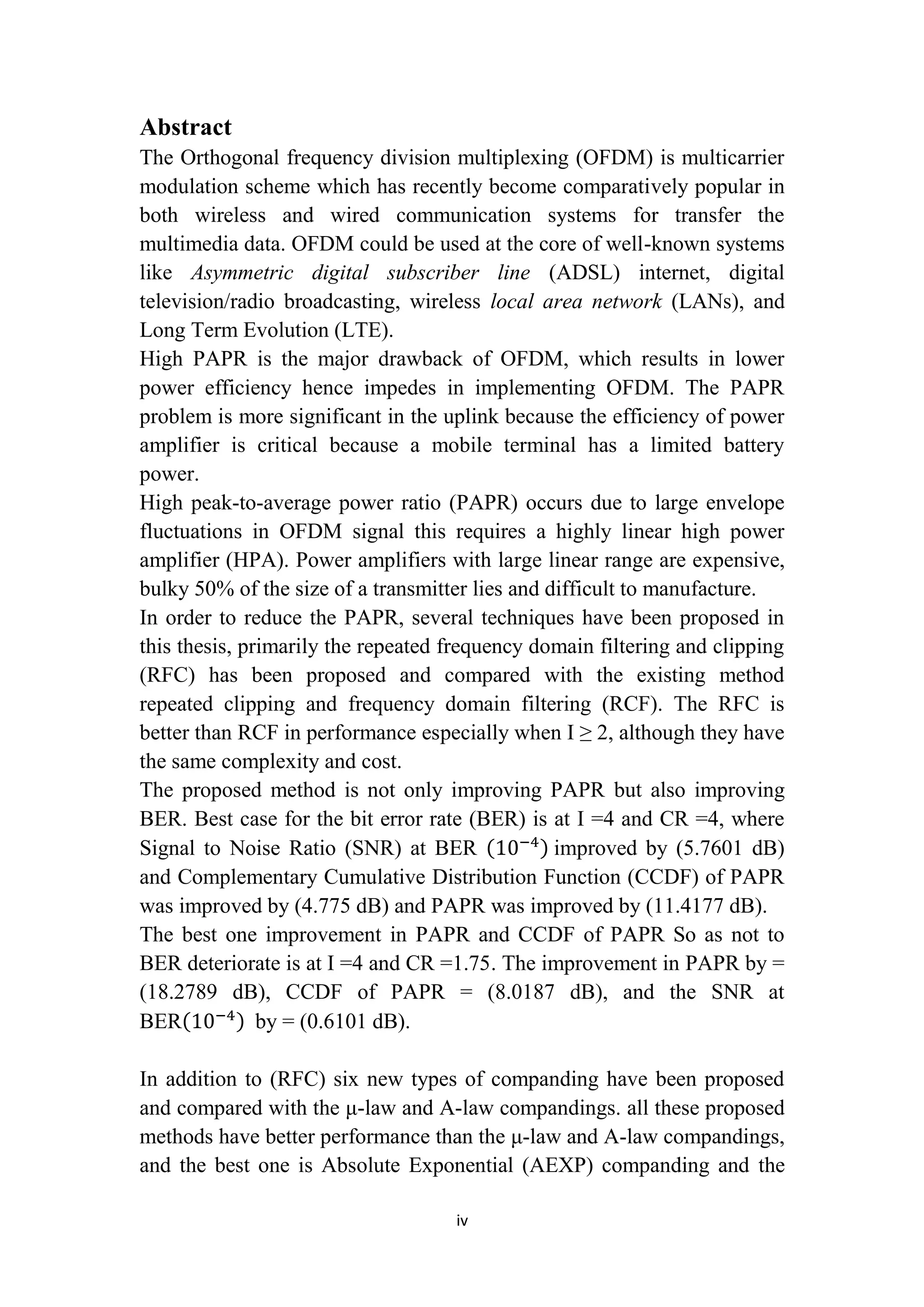 An Overview : Peak to Average Power Ratio (PAPR) in OFDM system using ...