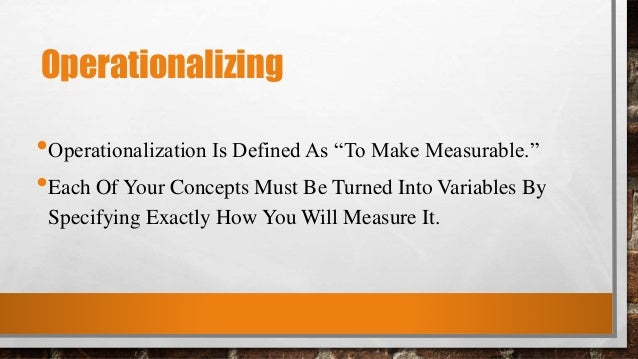 Operational Variables
