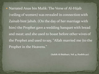 Zainab bint jahsh (wife of prophet) PPT