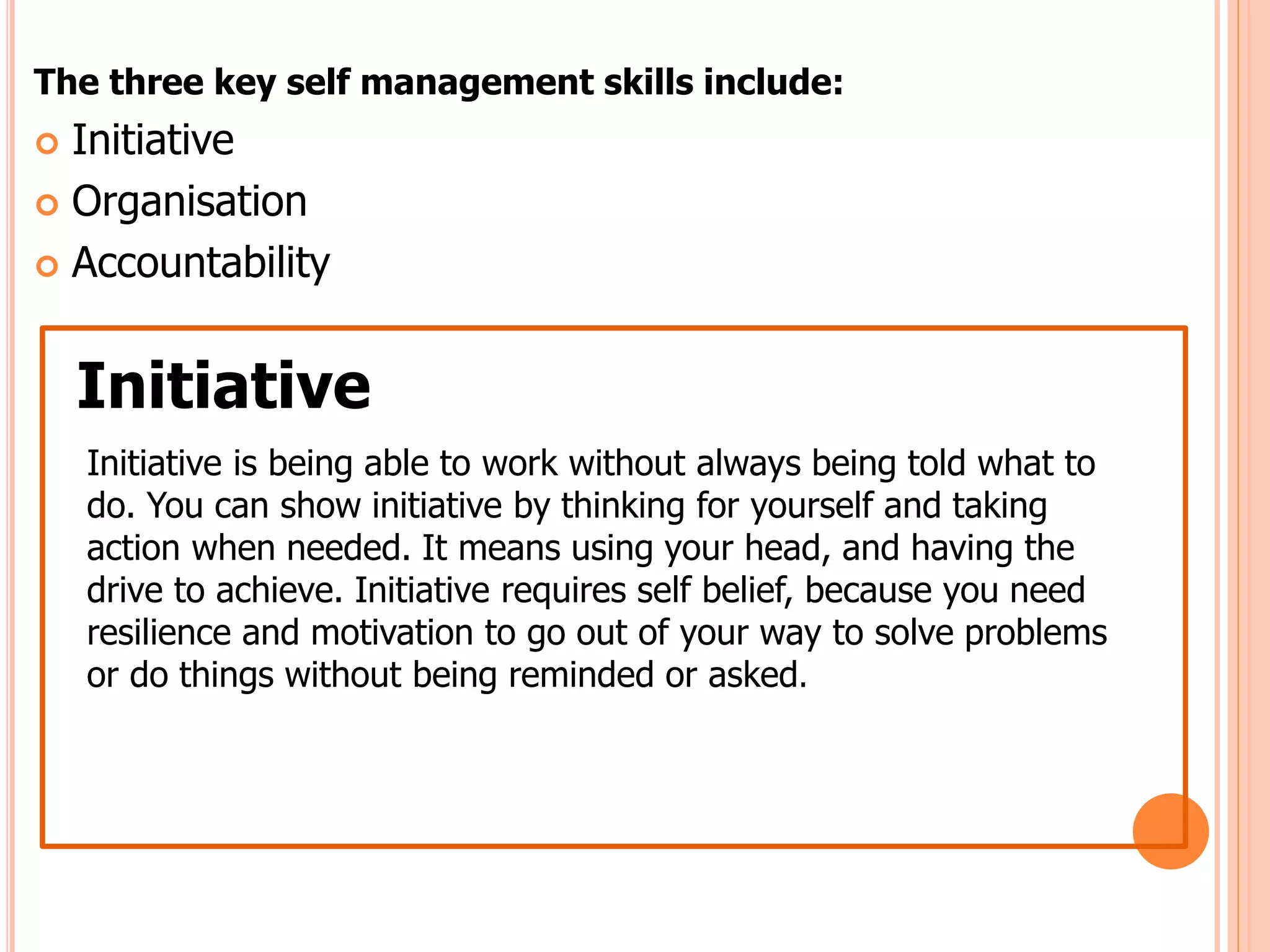 SELF MANAGEMENT PPT self-management-ppt