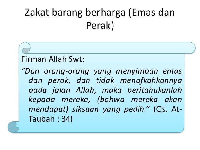 Syarat Wajib Zakat Emas Dan Perak