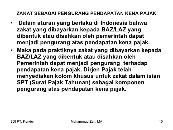Zakat dan pajak