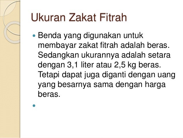Zakat Fitrah Dan Zakat Mal