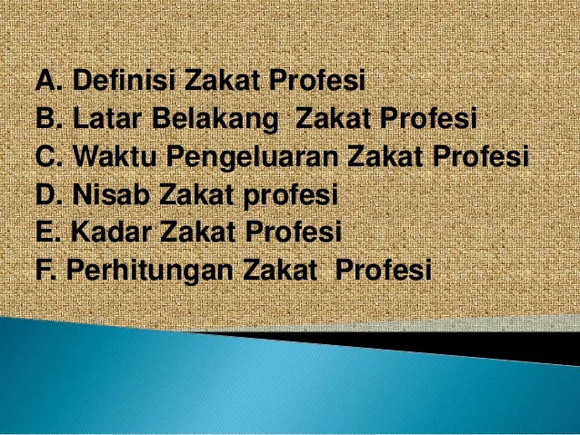 Zakat Profesi