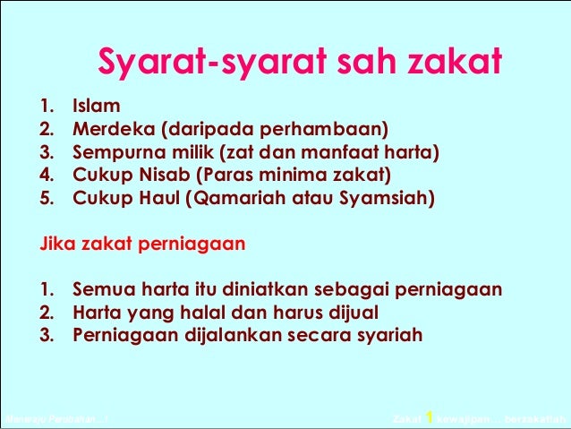 Syarat Sah Zakat Fitrah - malaysigit