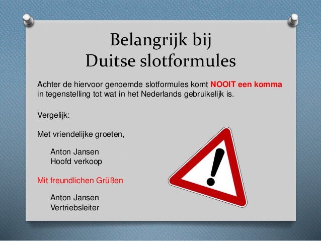 Zakelijk schrijven Duits