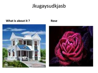 Jkugaysudkjasb 
What is about it ? Rose 
 