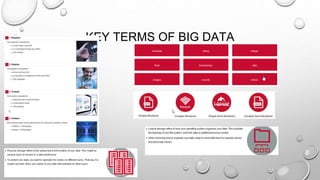 KEY TERMS OF BIG DATA
 