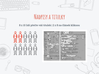 Nadpisyatitulky
8 z 10 lidí přečte váš titulek | 2 z 8 na článek kliknou
 