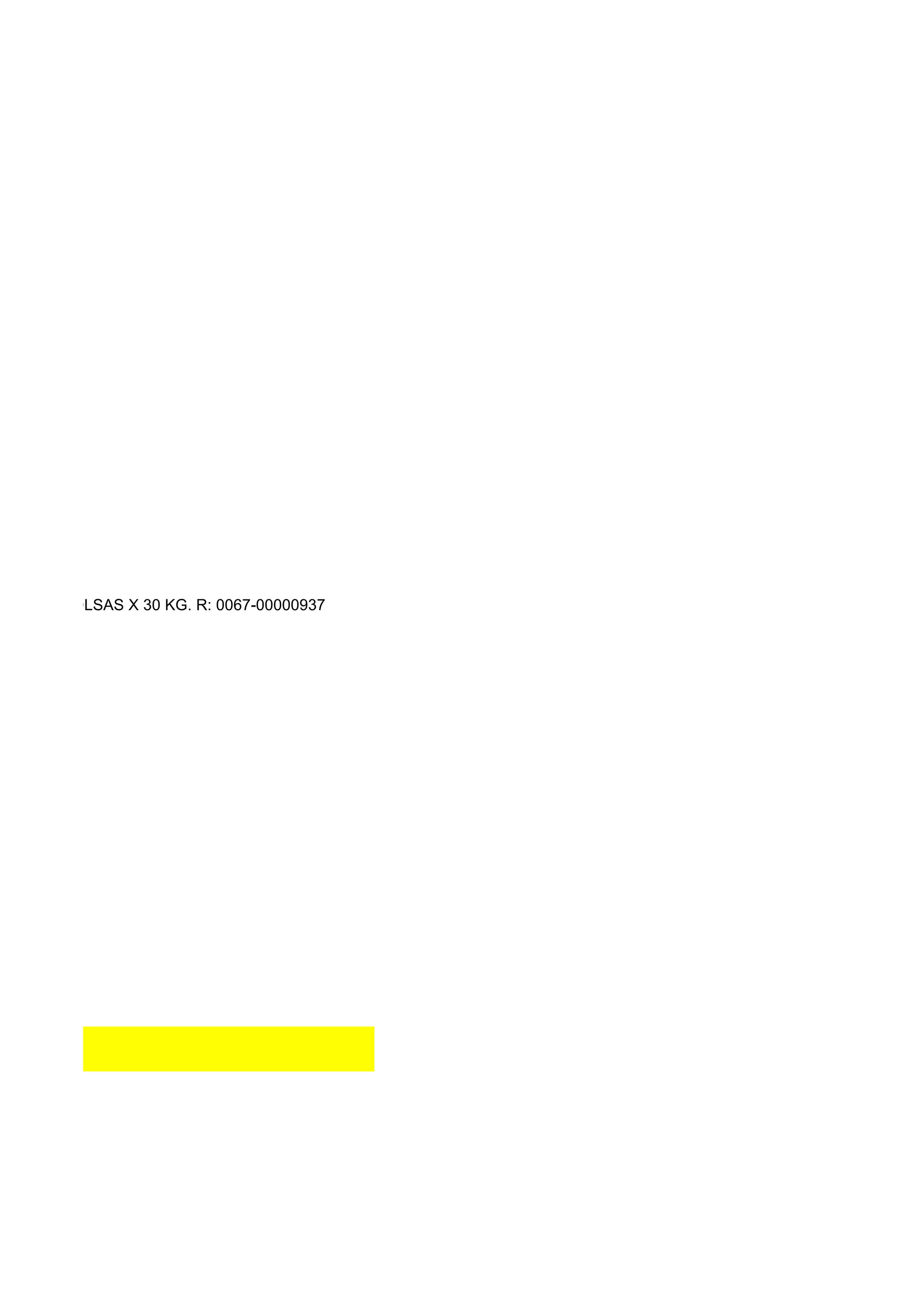 430/ 120 BOLSAS X 30 KG. R: 0067-00000937
 