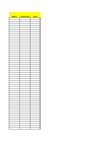 BRUTO   TARA(VACIO)   NETO
                             0
                             0
                             0
                             0
                             0
                             0
                             0
                             0
                             0
                             0
                             0
                             0
                             0
                             0
                             0
                             0
                             0
                             0
                             0
                             0
                             0
                             0
                             0
                             0
                             0
                             0
                             0
                             0
                             0
                             0
                             0
                             0
                             0
                             0
                             0
                             0
                             0
                             0
                             0
                             0
                             0
                             0
                             0
                             0
                             0
                             0
                             0
                             0
                             0
                             0
                             0
                             0
                             0
                             0
                             0
 