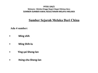 Zaman Kesultanan Melayu Melaka
