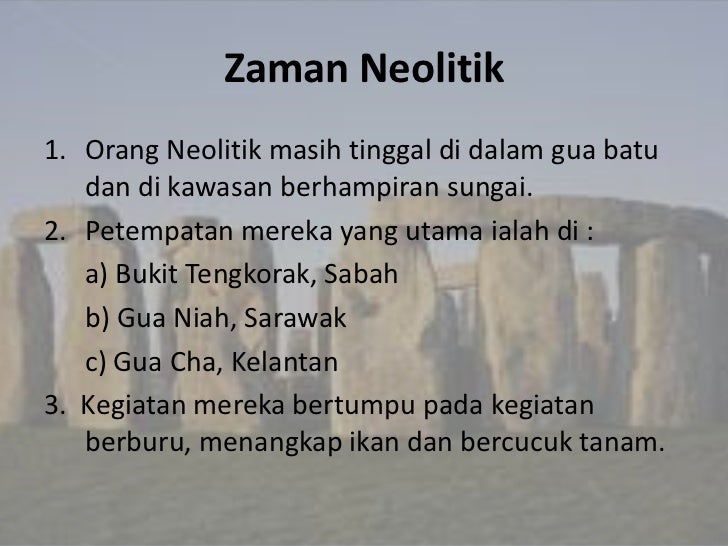 Zaman Mesolitik Neolitik