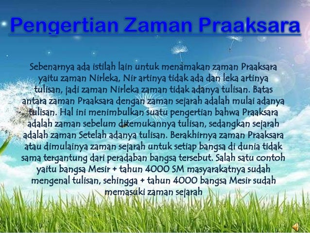 Zaman Praaksara