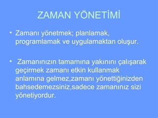 Zaman yonetimi | PPT