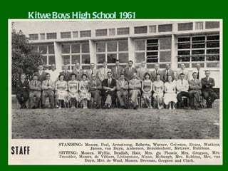 Kitwe Boys High School 1961
 