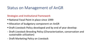 Zambian national strategic and action plans on Animal Gene | PPTX