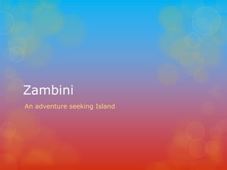 Zambini
An adventure seeking Island
 