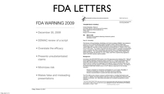 FDA LETTERS




Friday, April 12, 13
 