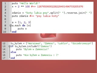 ZamCamp 2.1 - Opis i zachęta do programowanie w języku Ruby