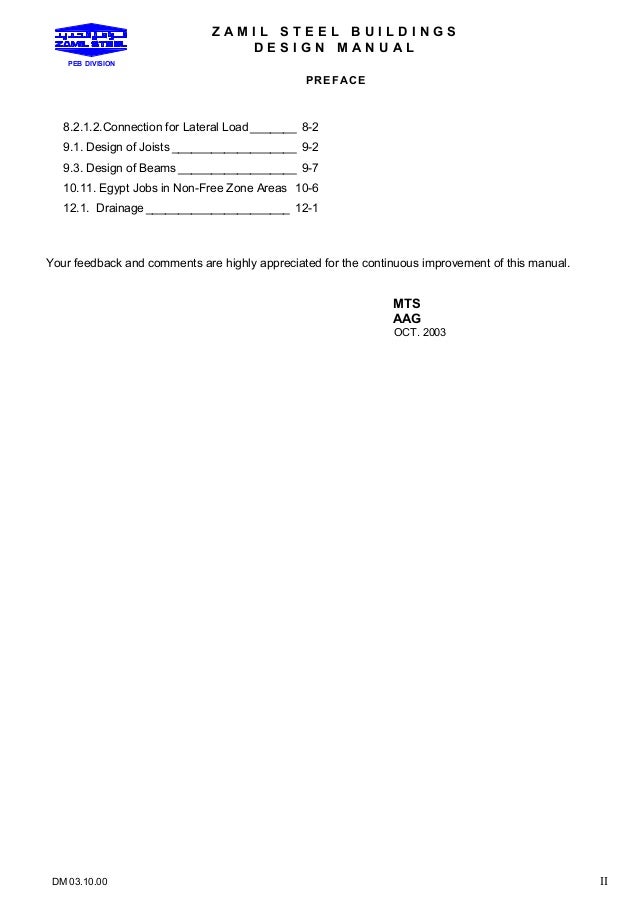 Zamil Steel Design Manual Zamil Steel Design Manual