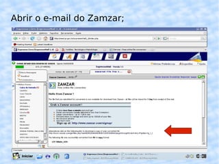 Abrir o e-mail do Zamzar; 
