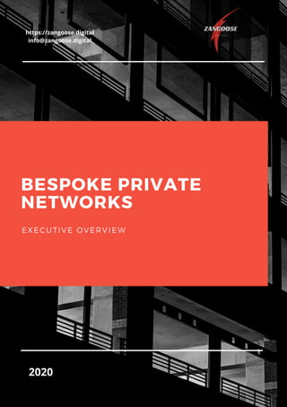 BESPOKE PRIVATE
NETWORKS
EXECUTIVE OVERVIEW
2020
https://zangoose.digital
info@zangoose.digital
 