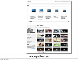 www.yubby.com
Friday, April 15, 2011
 