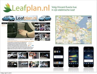 Volg Vincent Everts live
                         in zijn elektrische Leaf




Friday, April 15, 2011
 
