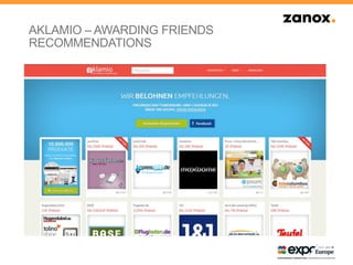 AKLAMIO – AWARDING FRIENDS
RECOMMENDATIONS
 