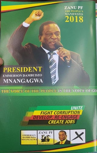 ZANU PF 2018 Elections Manifesto 