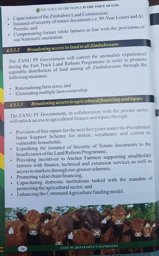 ZANU PF 2018 Elections Manifesto 