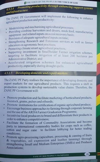 ZANU PF 2018 Elections Manifesto 