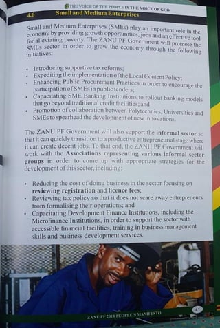 ZANU PF 2018 Elections Manifesto 