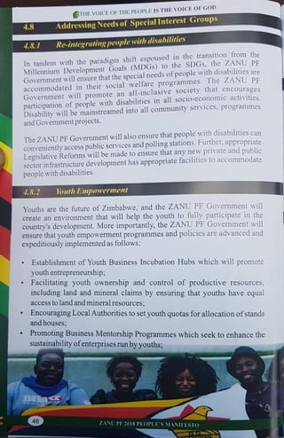 ZANU PF 2018 Elections Manifesto 