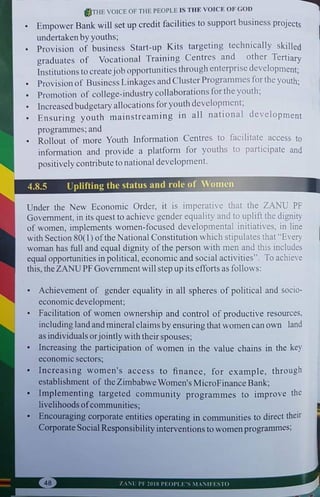 ZANU PF 2018 Elections Manifesto 
